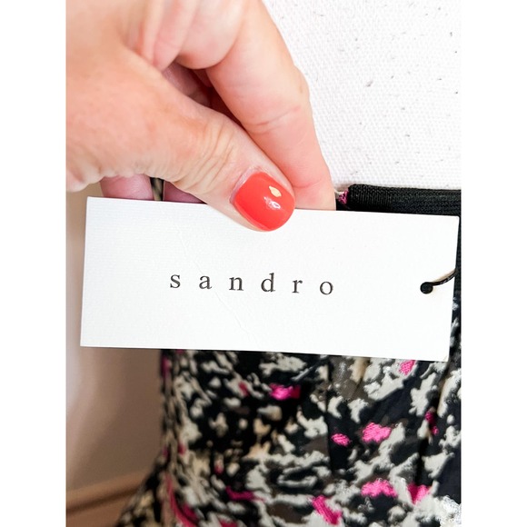 Sandro Strapless Mini Dress Size Large NWT - Picture 6 of 9